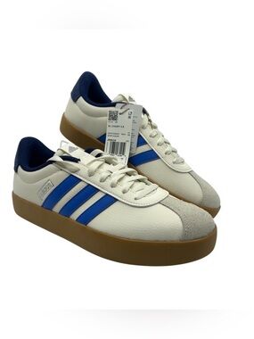 Adidas VL Court 3.0 White Blue Gum Sole Sneakers NWT Men's Size 9